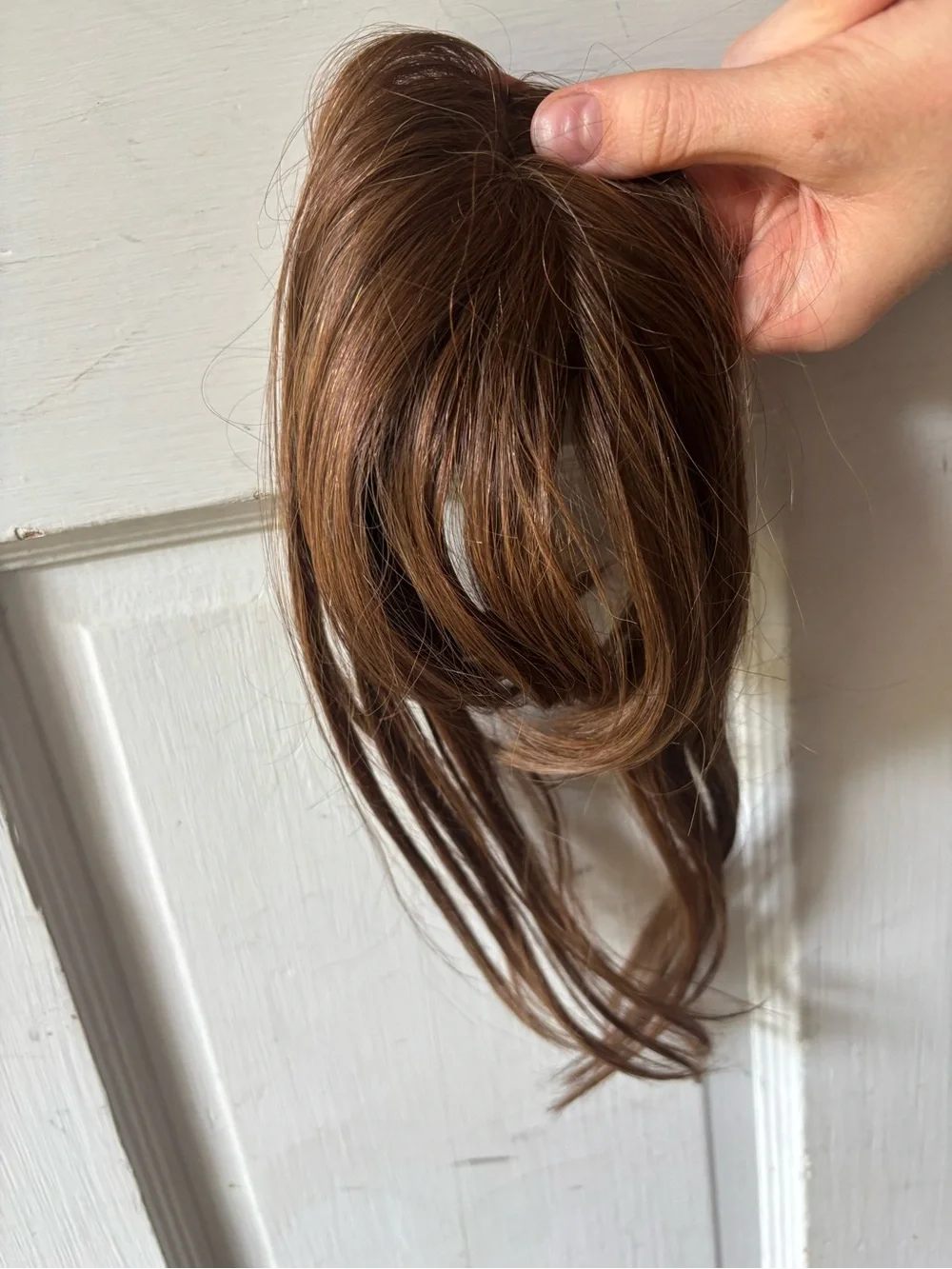 INH Human hair Zooey bangs light brown chestnut brown NWT